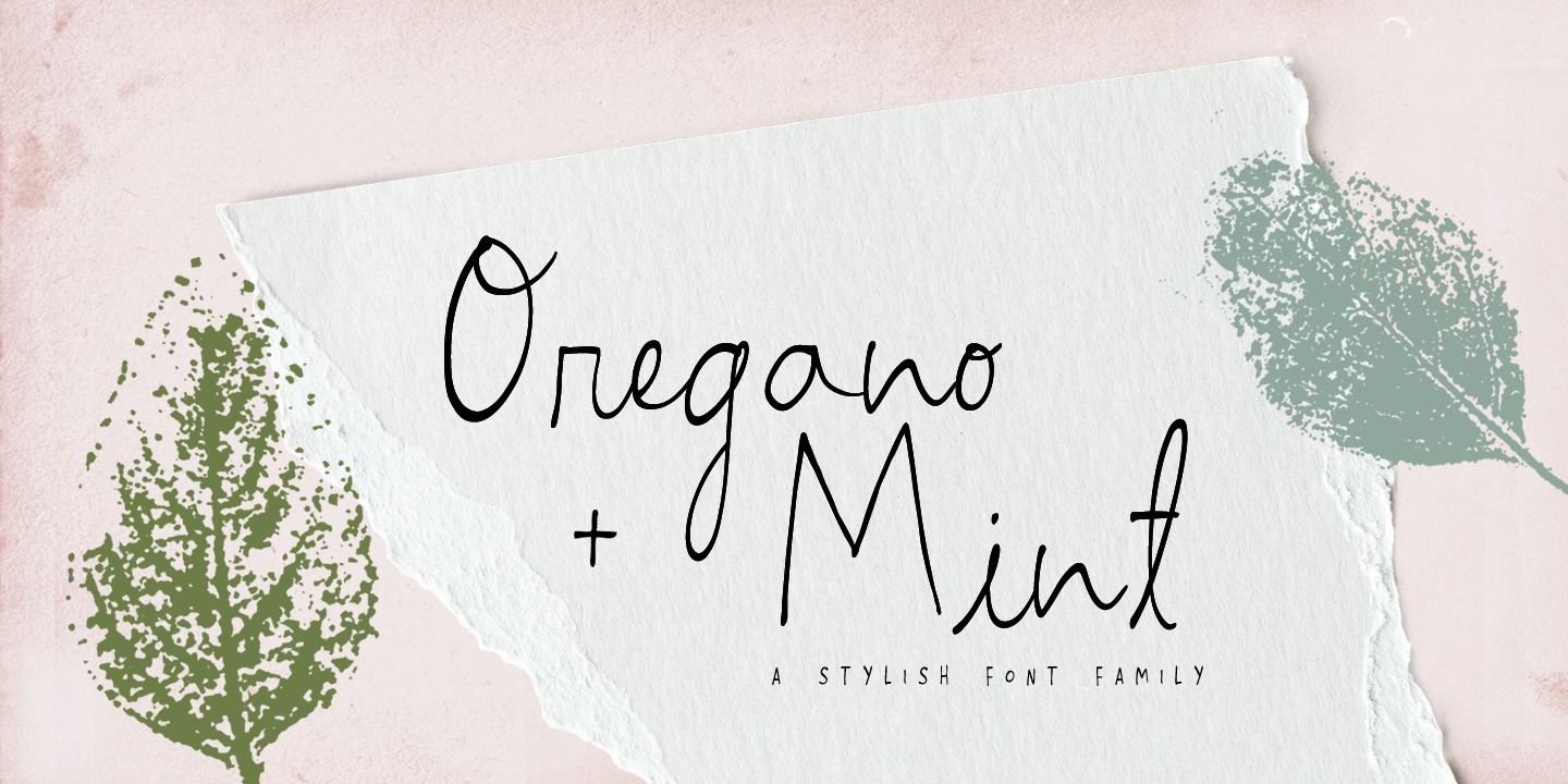 Przykładowa czcionka Oregano & Mint #1